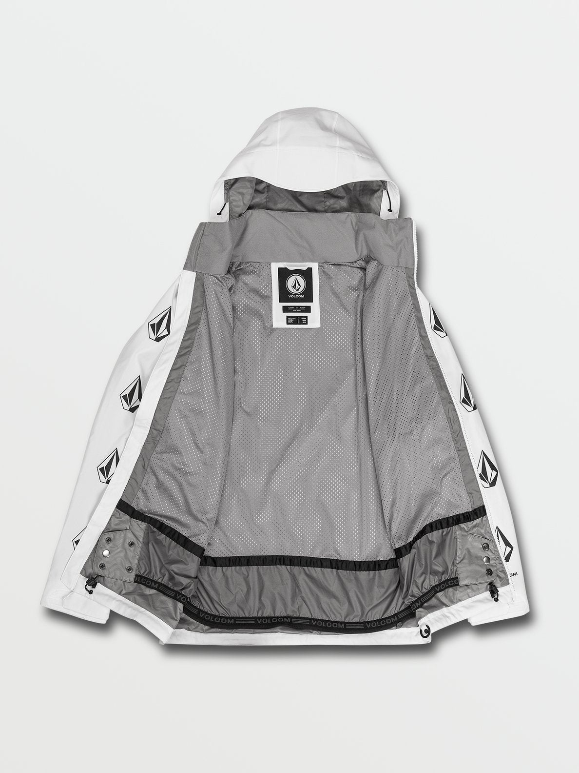 Volcom Mens Deadly Stones Jacket - White White