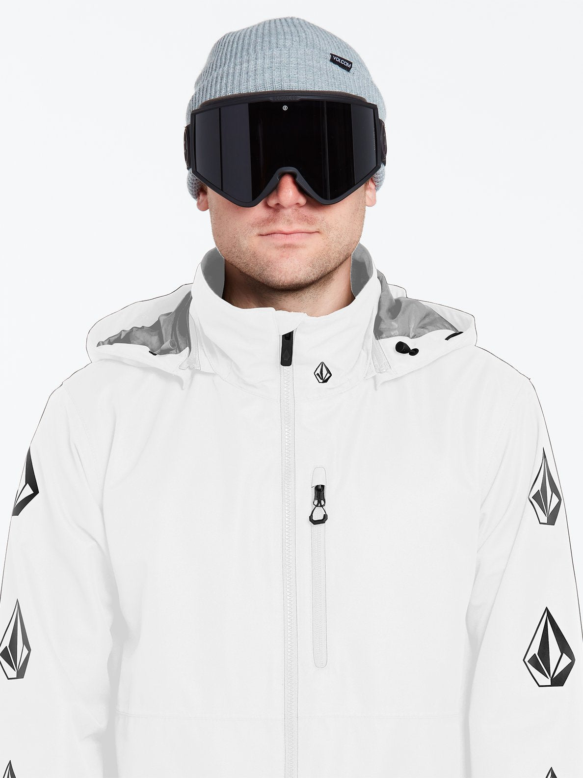 Volcom Mens Deadly Stones Jacket - White White