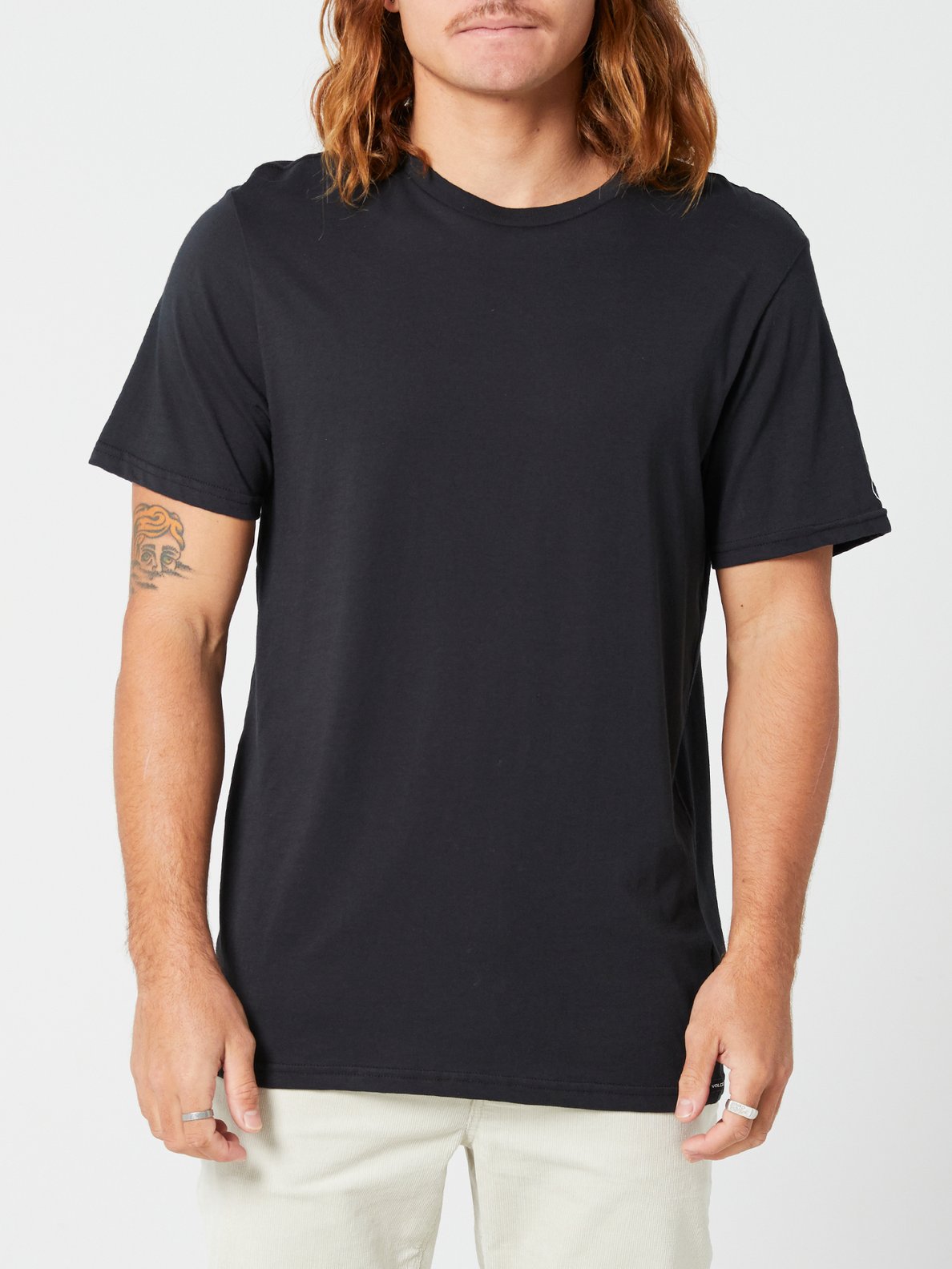 Volcom Solid Short Sleeve Tee - Smokey Blue Black