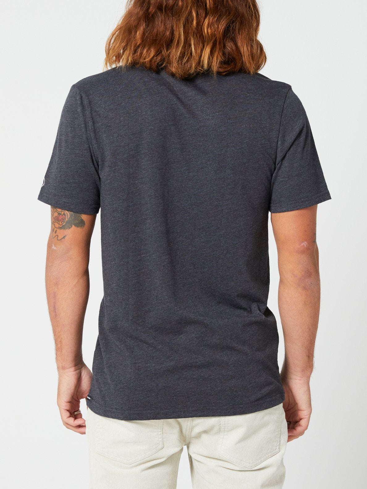 Volcom Solid Short Sleeve Tee - Smokey Blue Charcoal heather