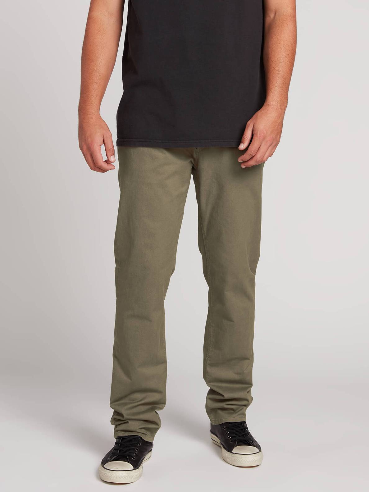 Volcom Solver Lite 5 Pocket Pant - Beige Army green combo