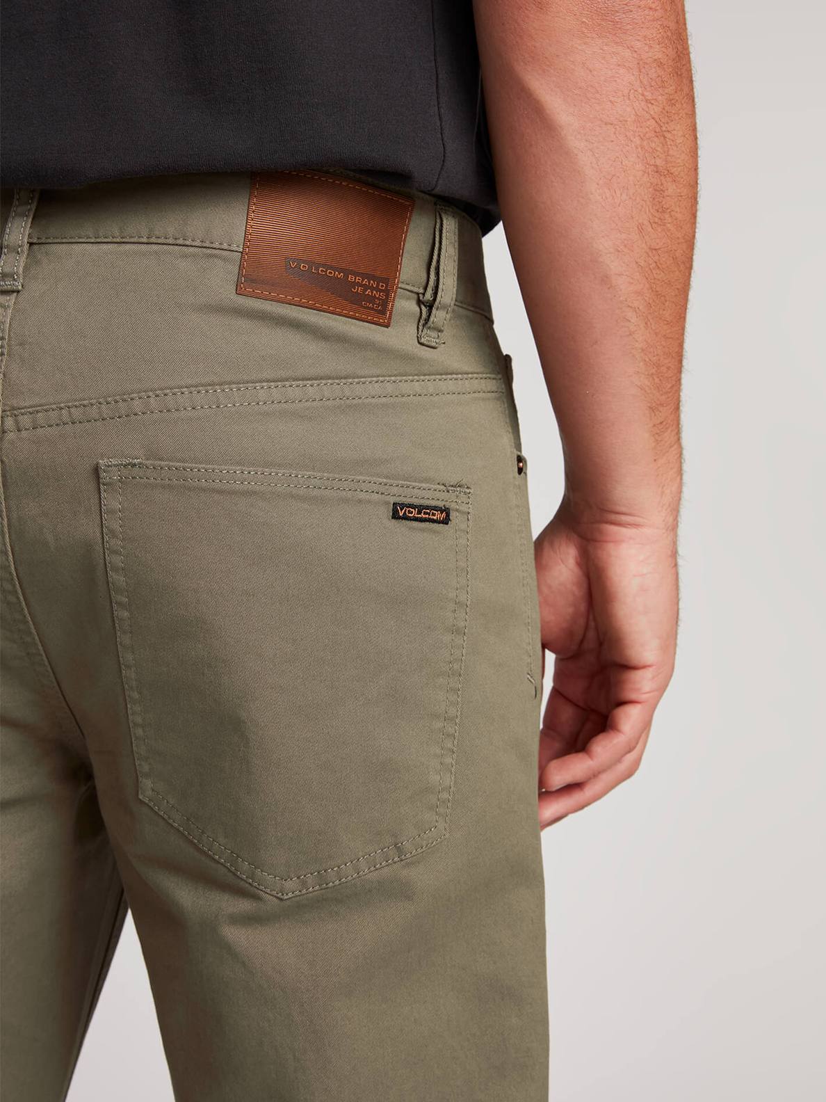 Volcom Solver Lite 5 Pocket Pant - Beige Army green combo