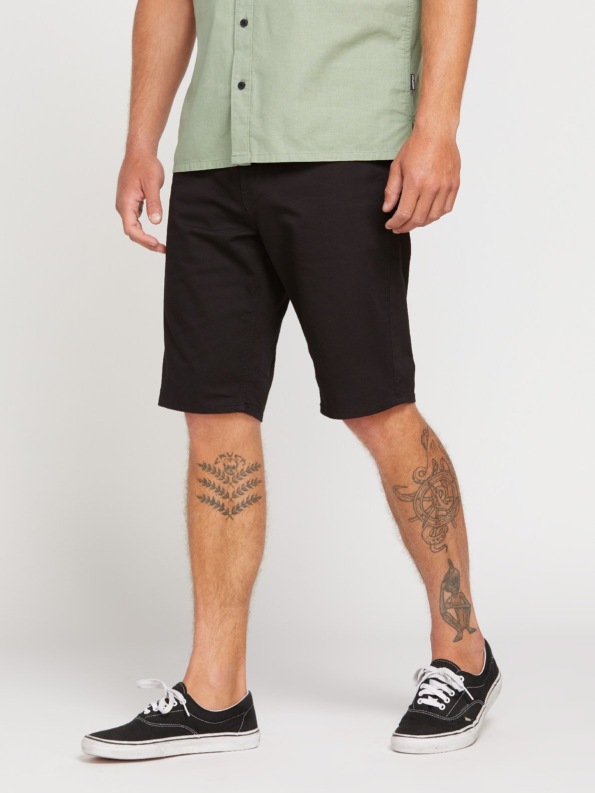 Volcom Solver Lite 5 Pocket Shorts - Black Black