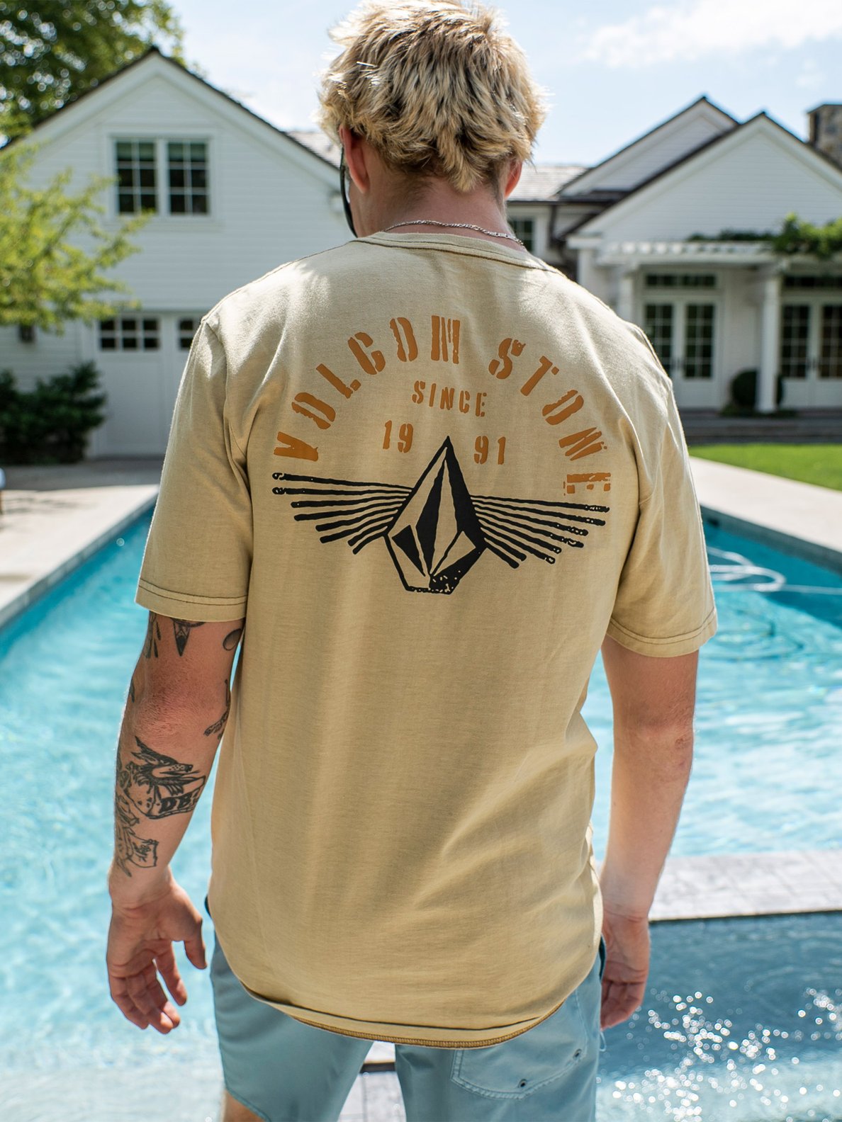 Volcom Stone Ray  Short Sleeve Tee - Dark Khaki Dark khaki