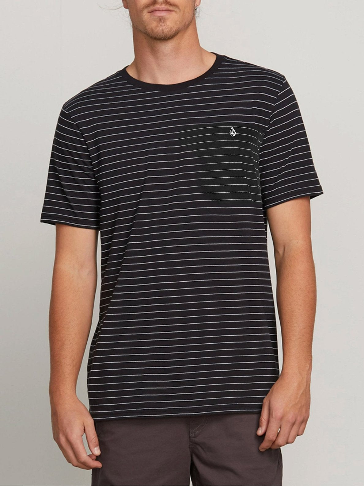 Volcom Stories Crew ShortSleeve Tee - Brindle Black