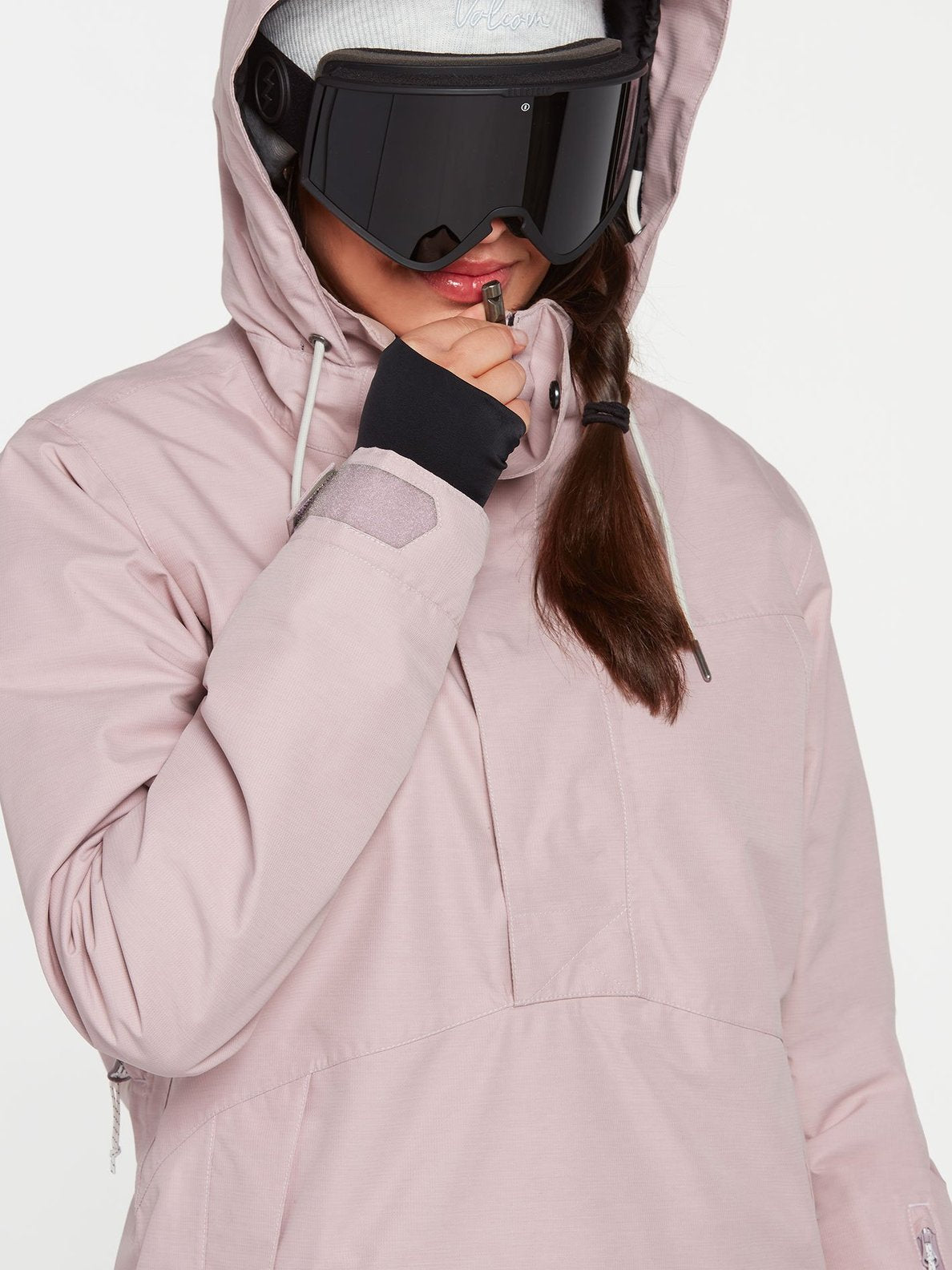 Volcom Womens Fern Insulated Gore Pullover - Hazey Pink Hazey pink