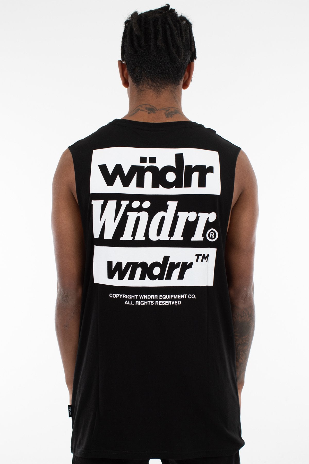 WNDRR ICONS MUSCLE TOP Black