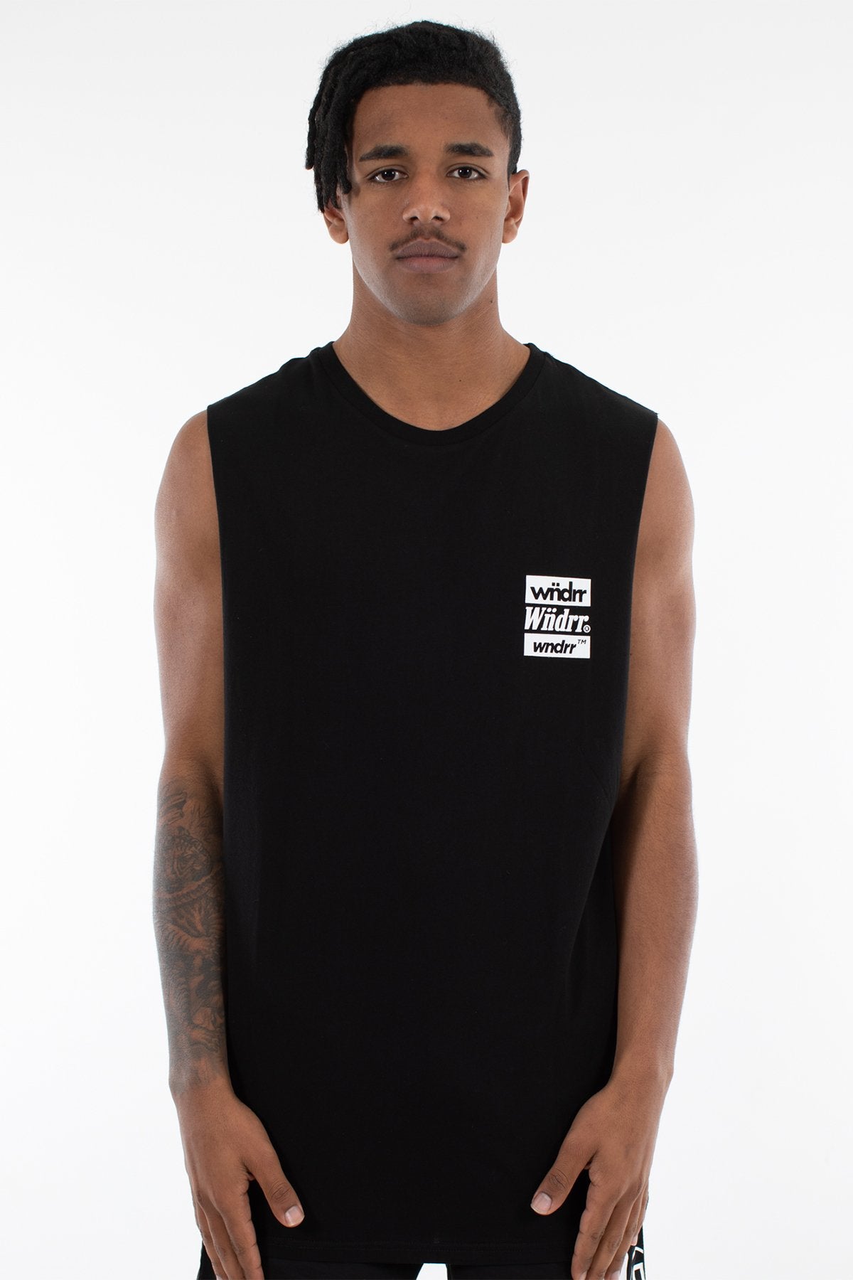 WNDRR ICONS MUSCLE TOP Black