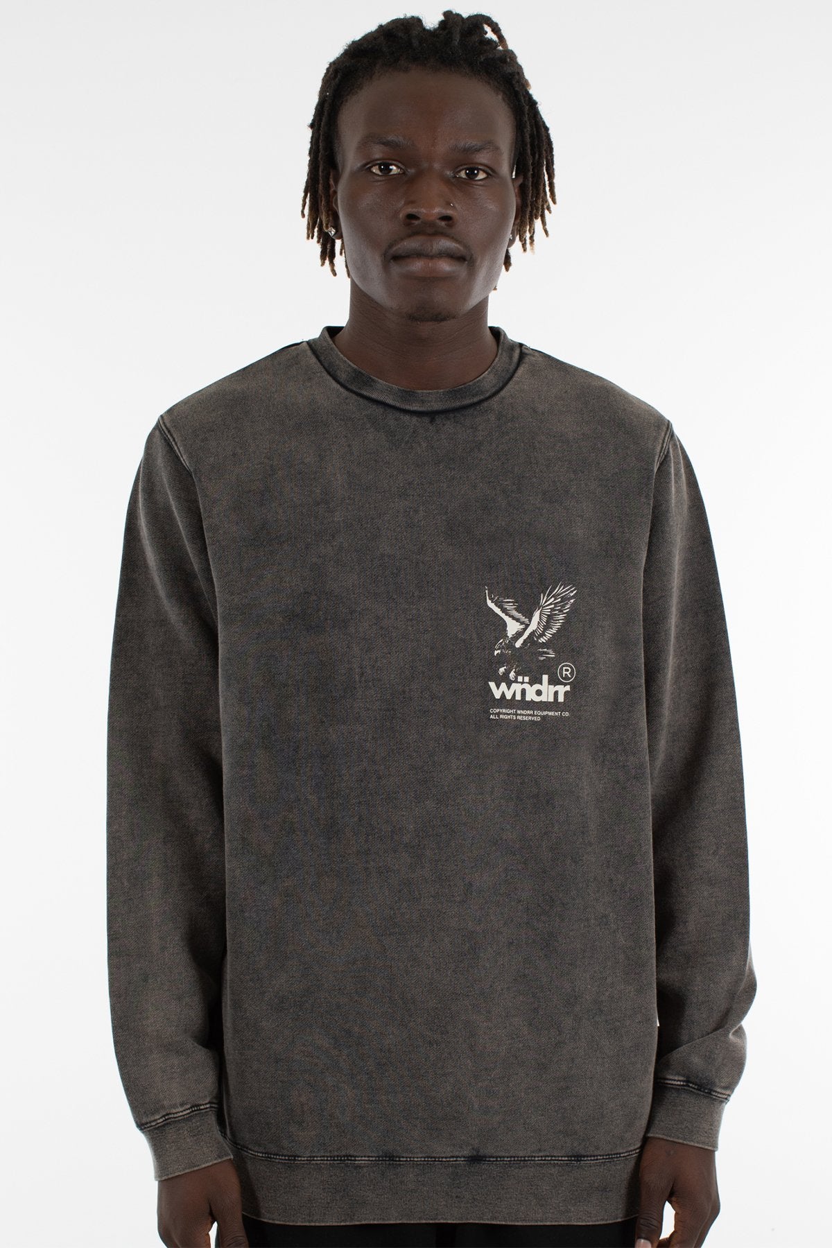 WNDRR RANGER CREW SWEAT Washed black